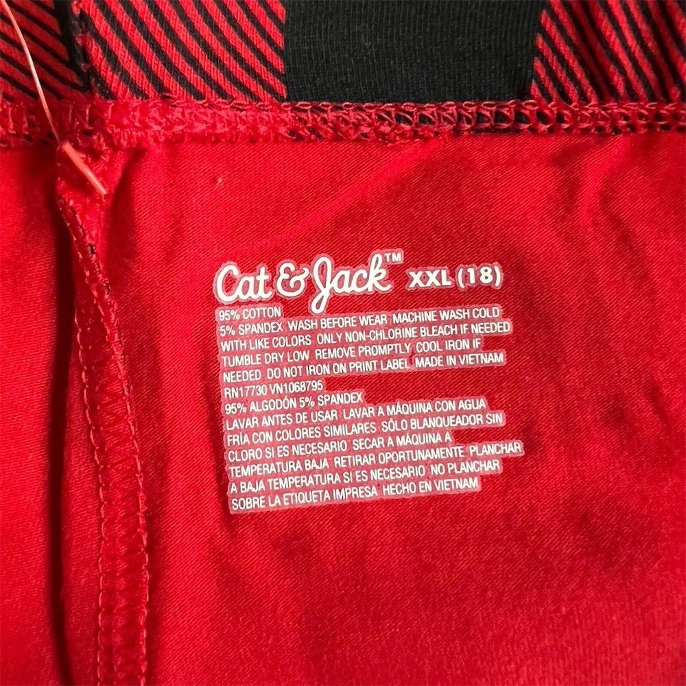 Cat & Jack Kids Size XXL Red Buffalo Plaid Leggings Casual Fall Wear NWT - Picture 5 of 7